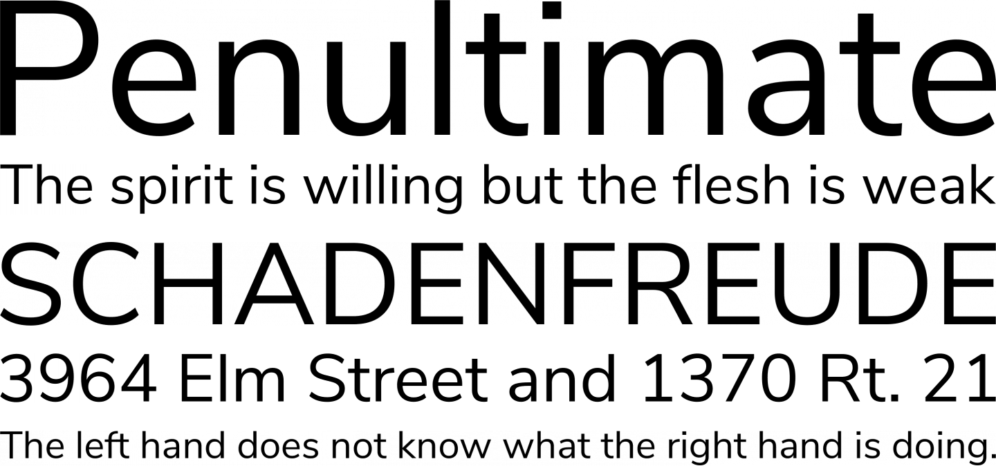 nunito-sans font preview - main display