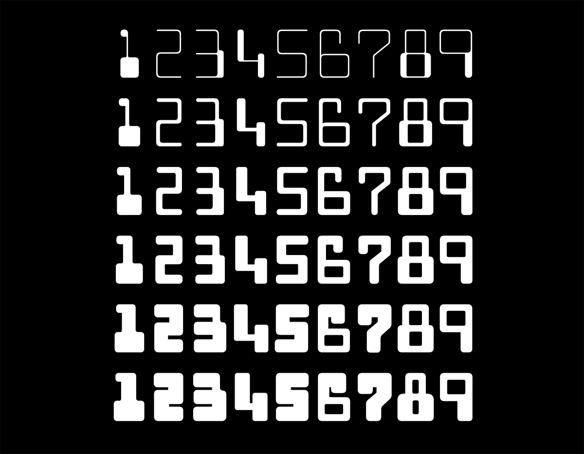 ocr-a font preview - main display