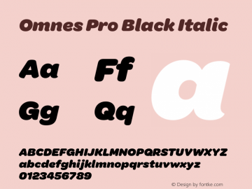 omnes font preview - main display