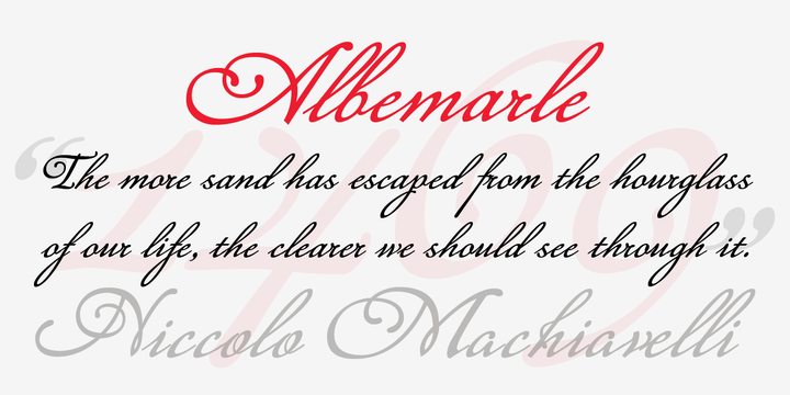 p22-albemarle-pro font preview - main display