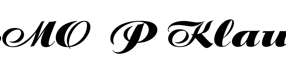 p22-klauss-kursiv font preview - main display
