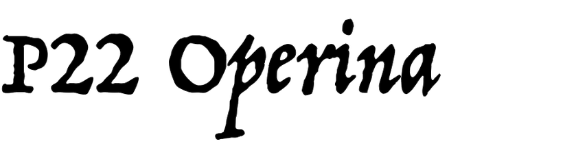 p22-operina-pro font preview - main display