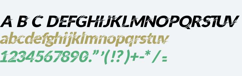 p22-sting font preview - main display