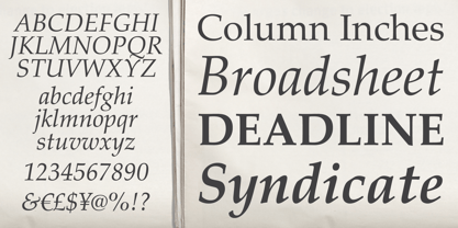 palatino-linotype font preview - main display