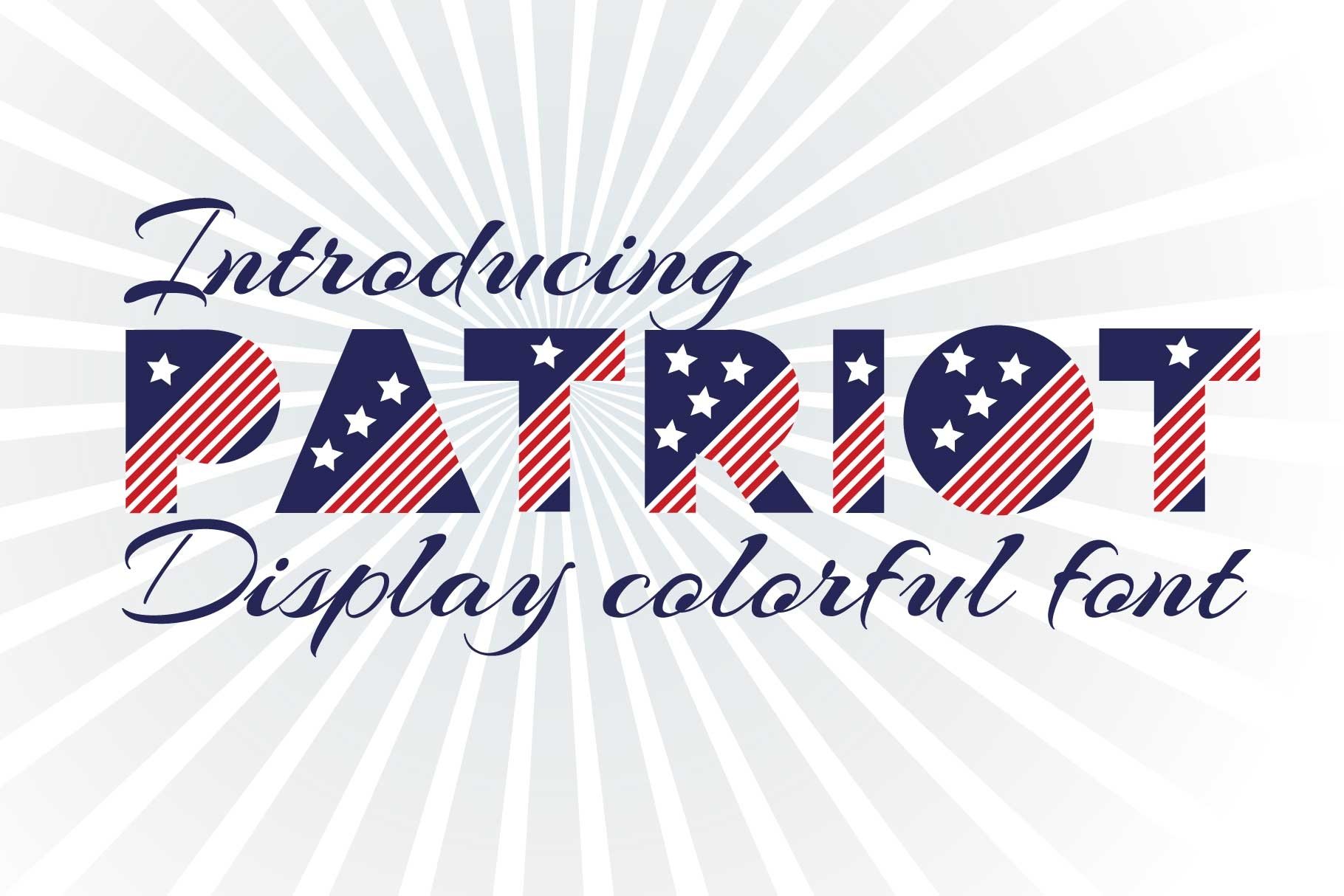 patriot font preview - main display