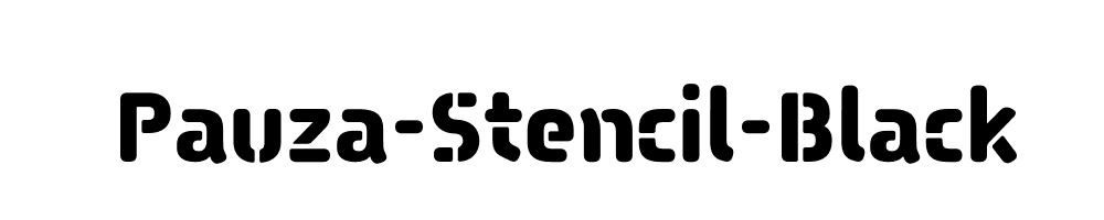 pauza-stencil font preview - main display