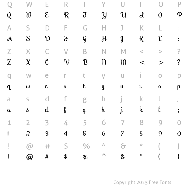 peregroy-jf font preview - main display
