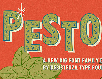 pesto-fresco font preview - main display