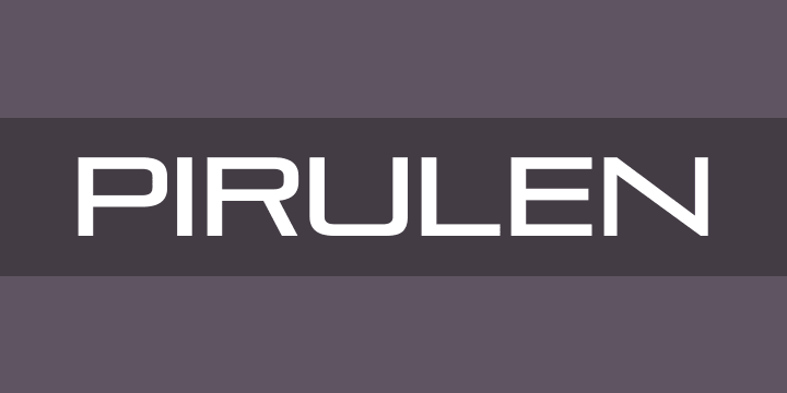 pirulen font preview - main display