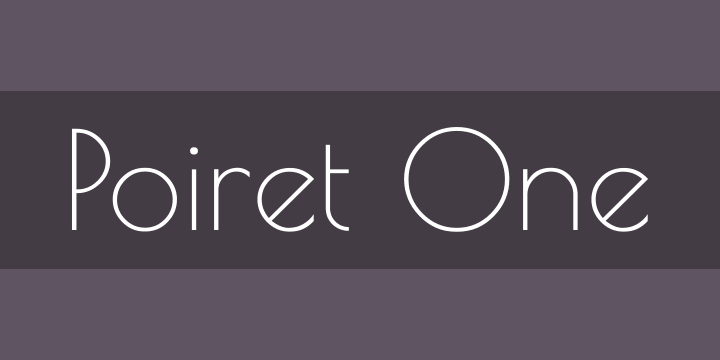 poiret-one font preview - main display