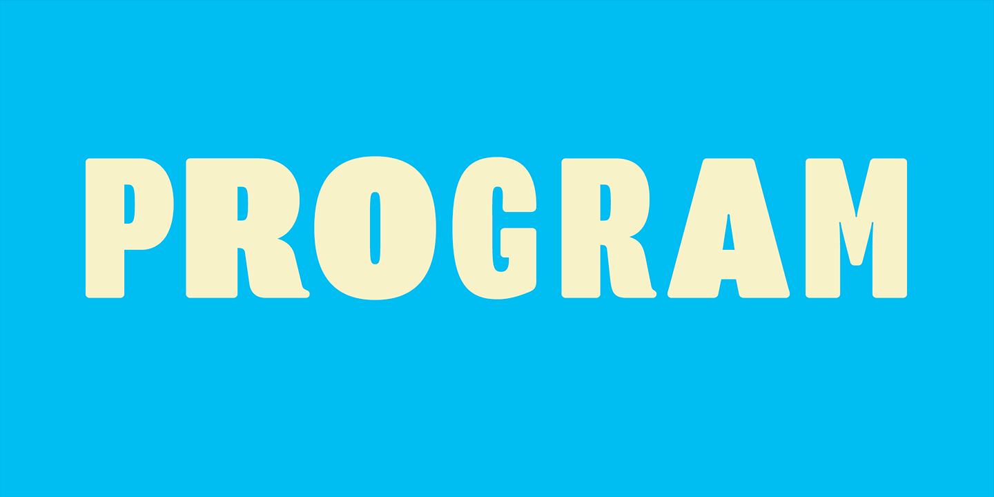 program font preview - main display