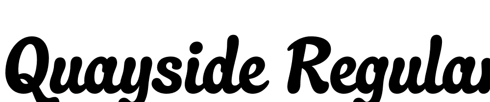 quayside font preview - main display