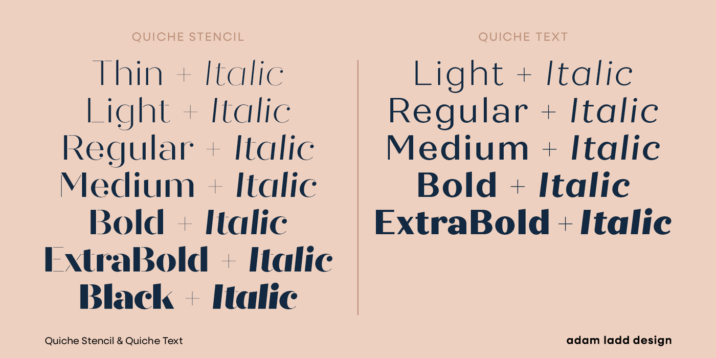 quiche-text font preview - main display