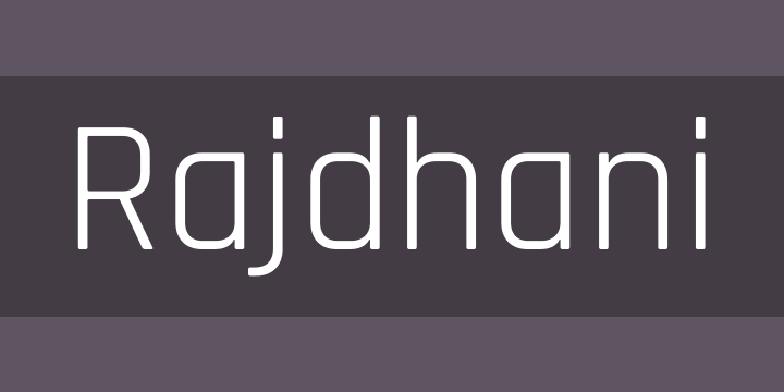 rajdhani font preview - main display