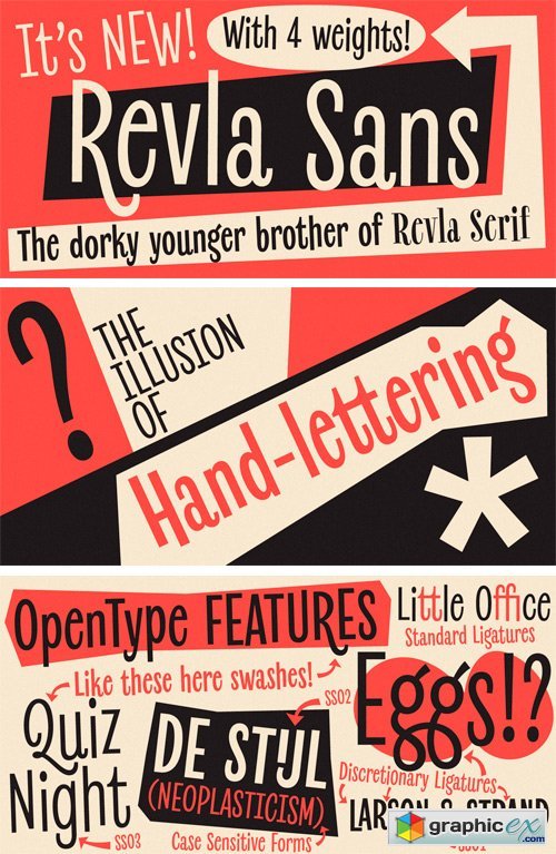 revla font preview - main display