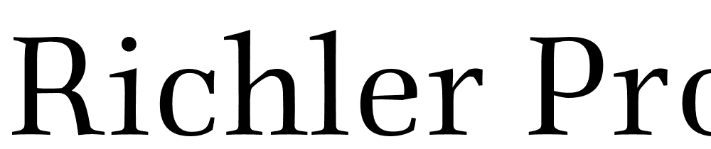 richler-pro-pe font preview - main display