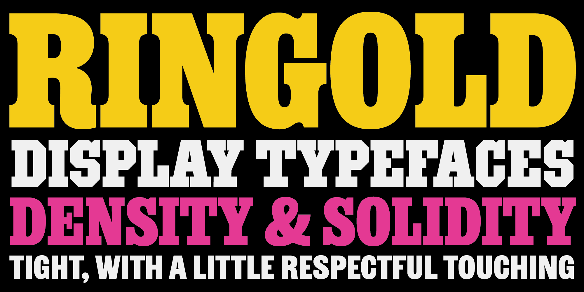 ringold font preview - main display