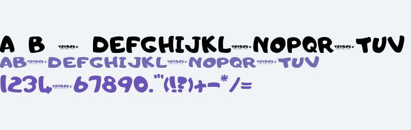 rix-toy-story font preview - main display