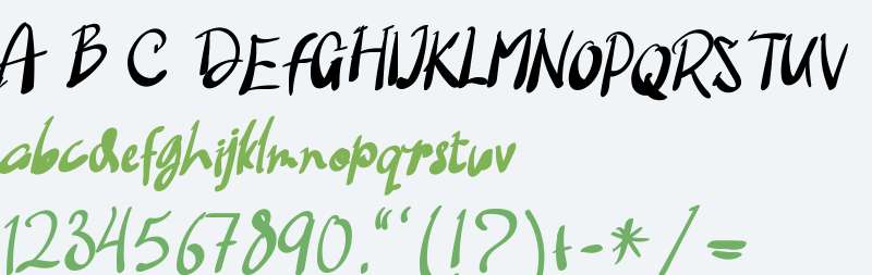 rl-aqva font preview - main display