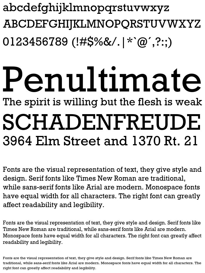 rockwell-nova font preview - main display