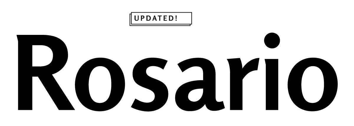rosario font preview - main display
