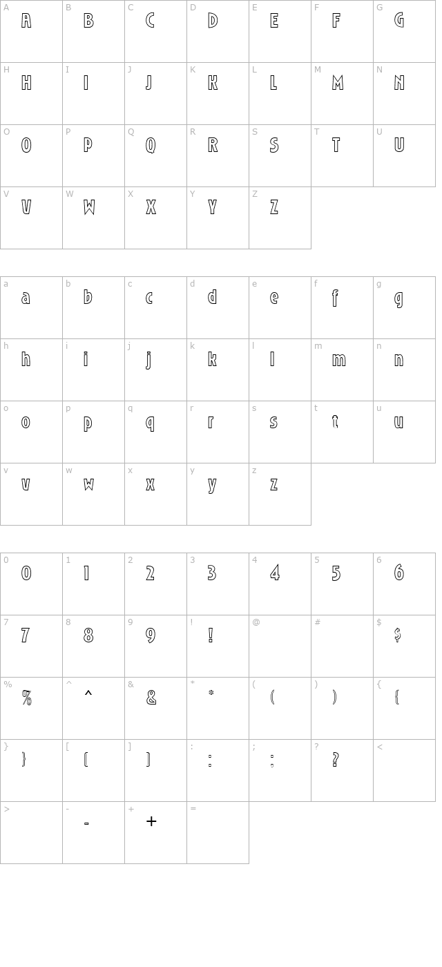 roslyn-mn font preview - main display