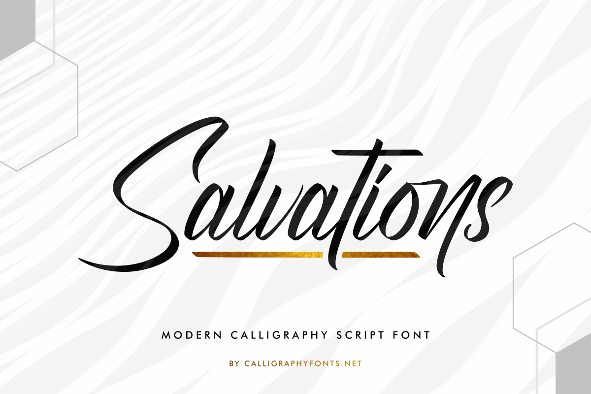 salvation font preview - main display