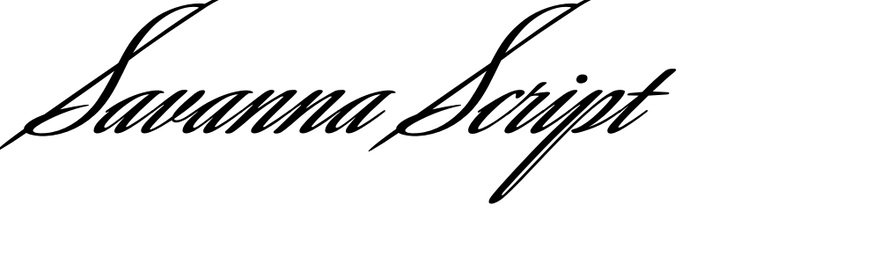 savanna-script font preview - main display