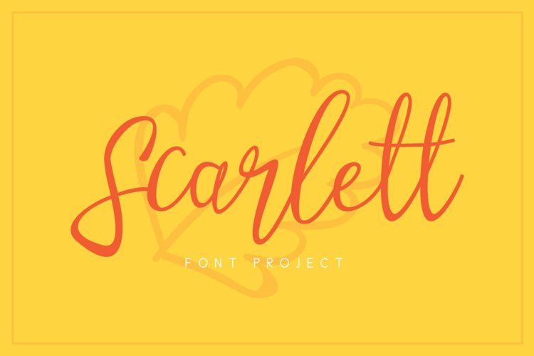 scarlet font preview - main display