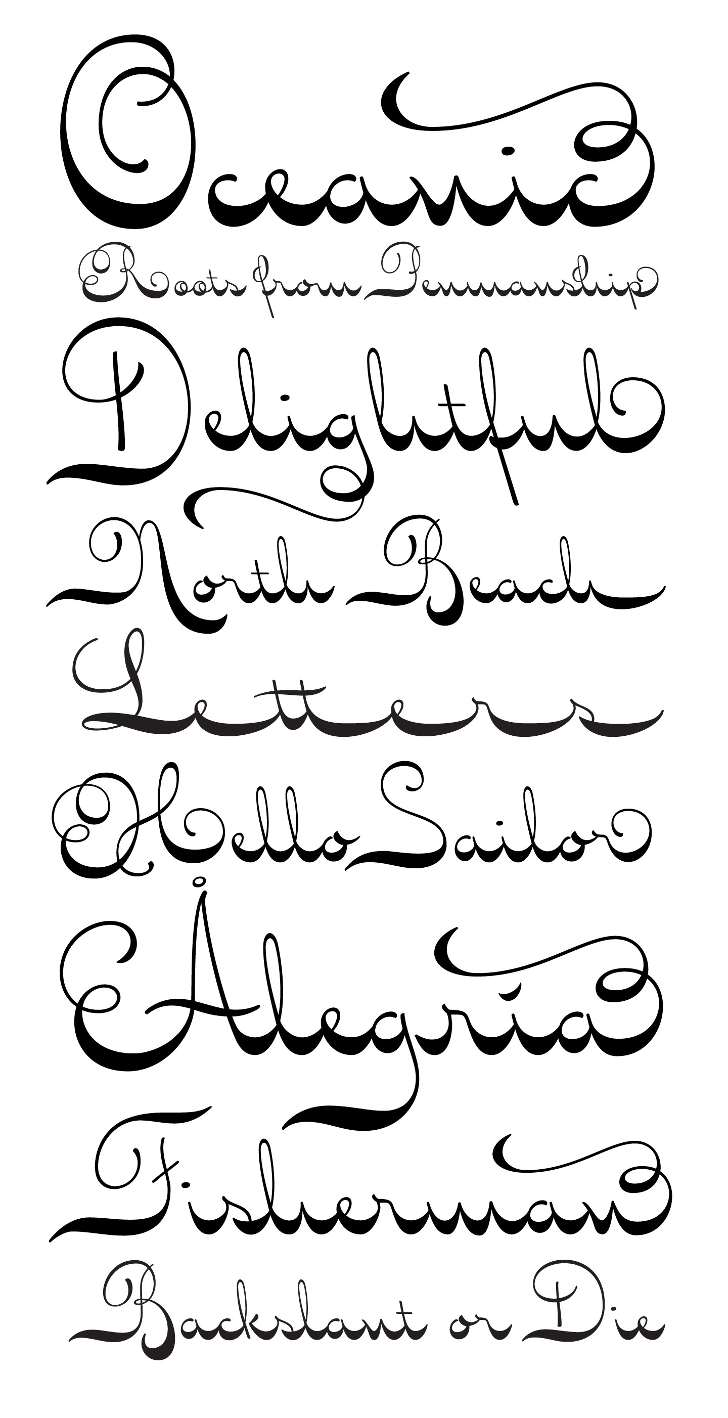 seashore-pro font preview - main display