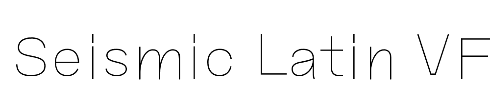 seismic-latin-variable font preview - main display