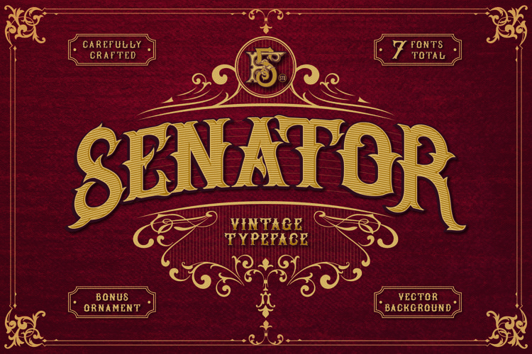 senator font preview - main display