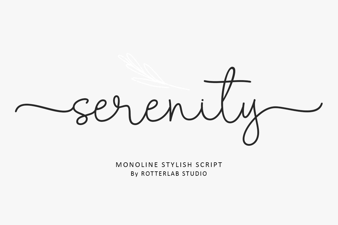 serenity font preview - main display