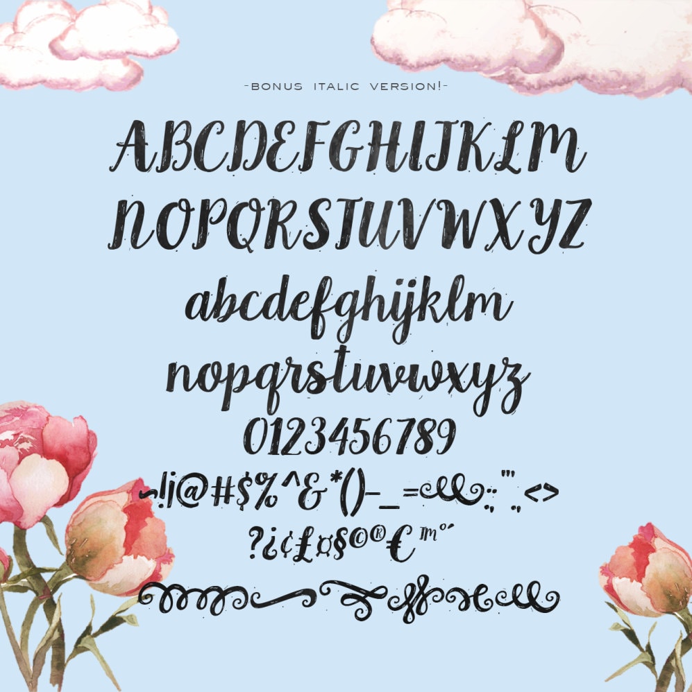 shabby-chic font preview - main display