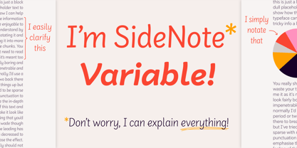 sidenote-variable font preview - main display