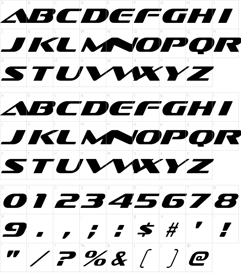 sofachrome font preview - main display