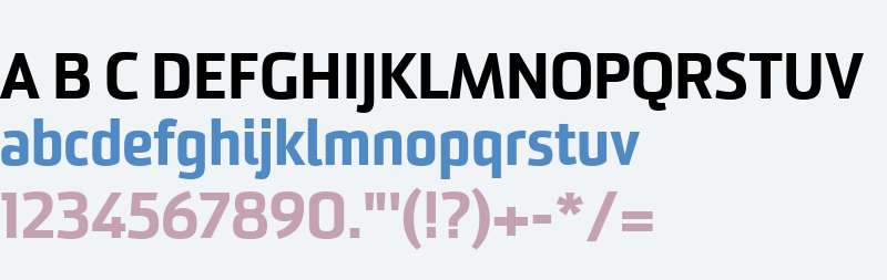 sommet font preview - main display