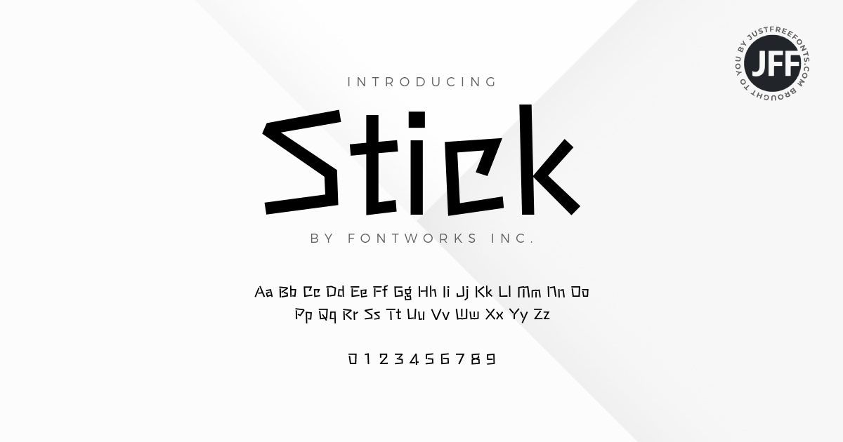 stick font preview - main display