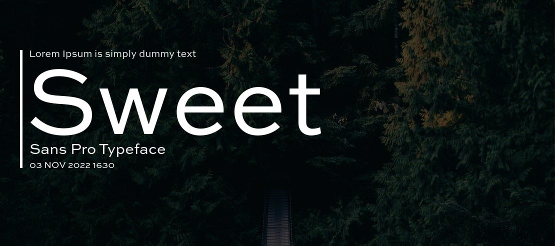 sweet-sans-pro font preview - main display