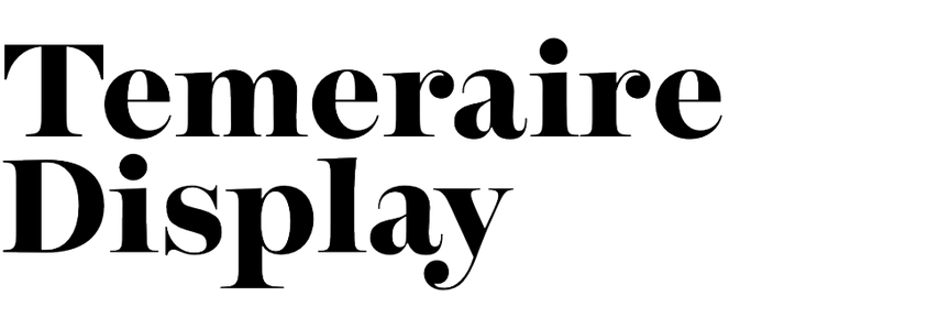 temeraire font preview - main display
