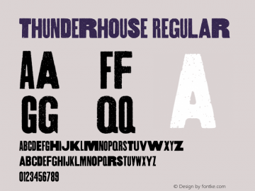 thunderhouse font preview - main display