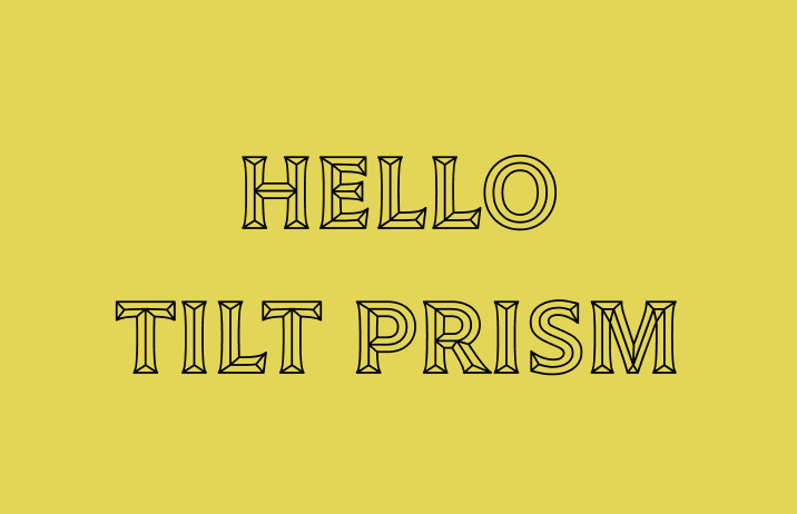 tilt-prism font preview - main display
