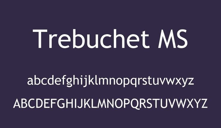 trebuchet-ms font preview - main display