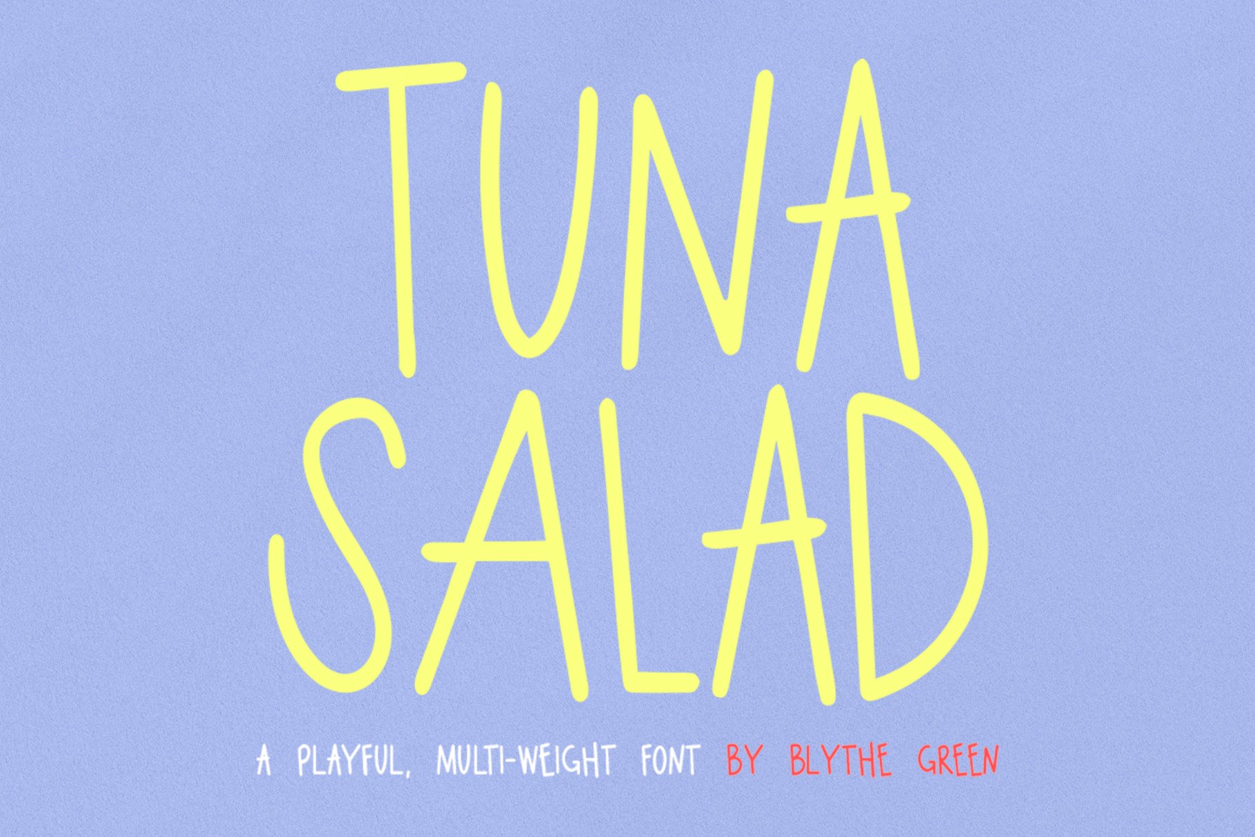 tuna font preview - main display