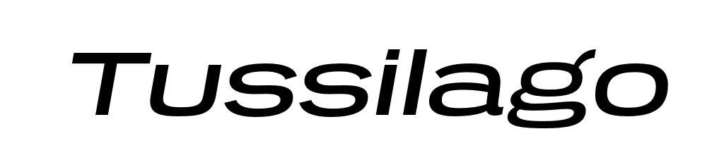 tussilago font preview - main display