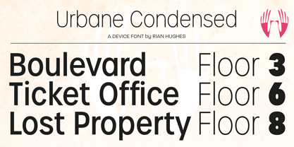 urbane-condensed font preview - main display