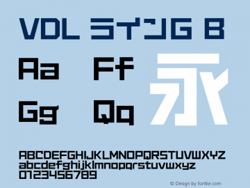 vdl-lineg font preview - main display