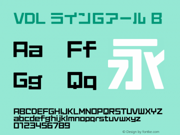 vdl-linegr font preview - main display