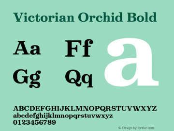 victorian-orchid font preview - main display