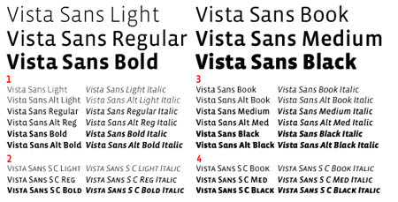 vista-sans font preview - main display